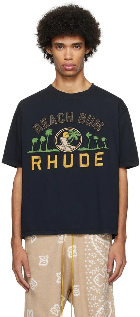 Rhude Black Palmera T-Shirt 1