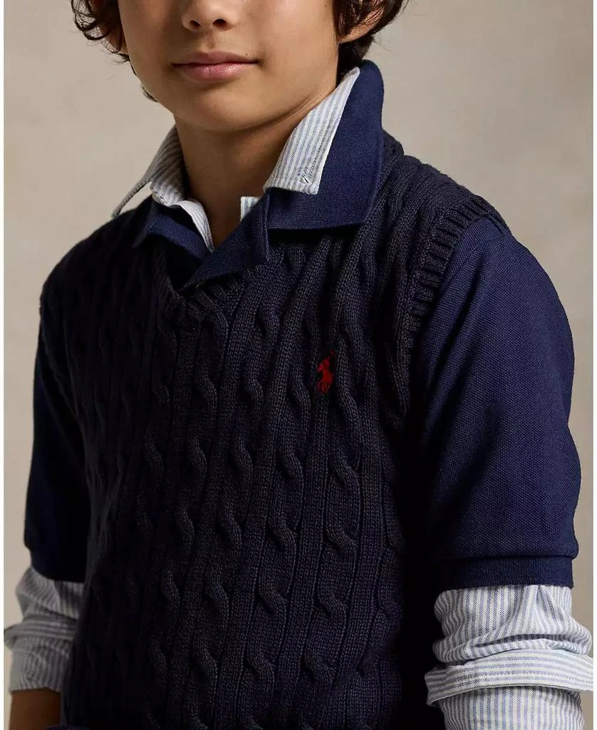 Ralph Lauren Big Boys Cable- Knit Sweater Vest 7
