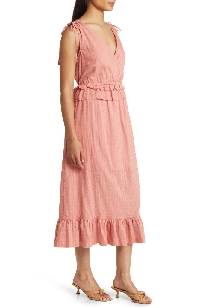 Caslon<sup>®</sup> Faux Wrap Ruffle Dobby Dress 3