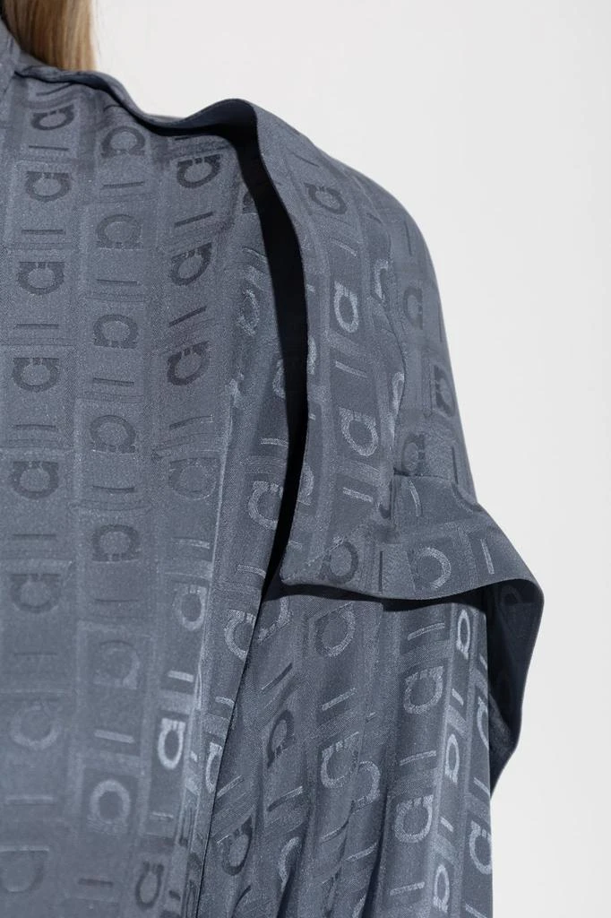 Salvatore Ferragamo Ferragamo Monogram Printed Tied Waist Shirt 4