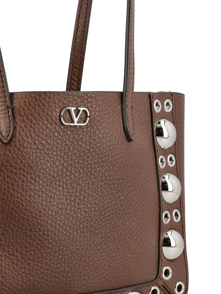 Valentino Valentino VLogo Plaque Eyelet Detailed Shoulder Bag 4