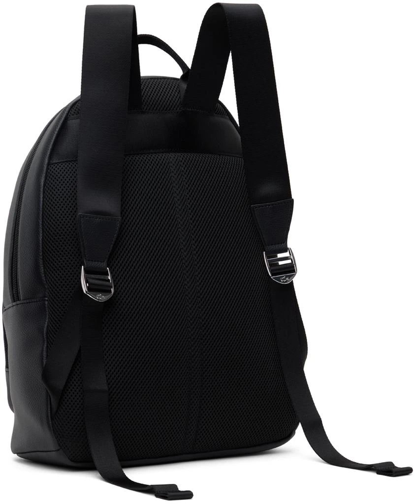 Lacoste Black Faux-Leather Backpack 3