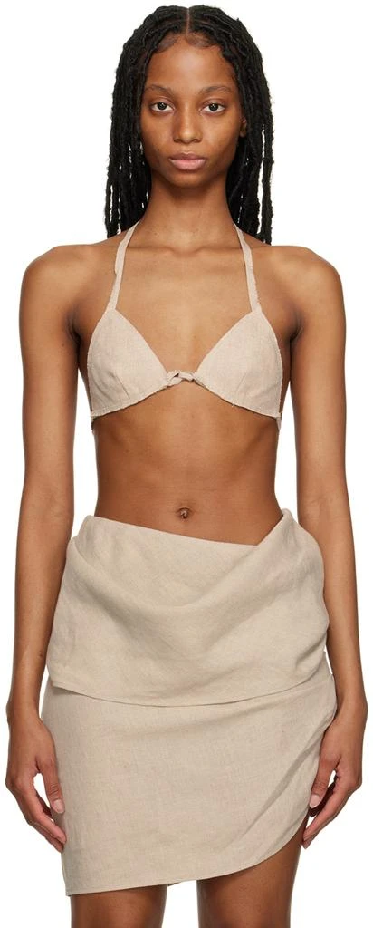 Subtle Le Nguyen Beige Seashell Bralette 1