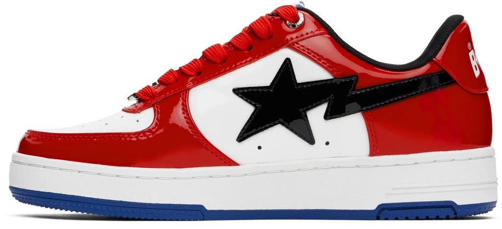 Bape Red & White BAPE STA # 1 Sneakers 3