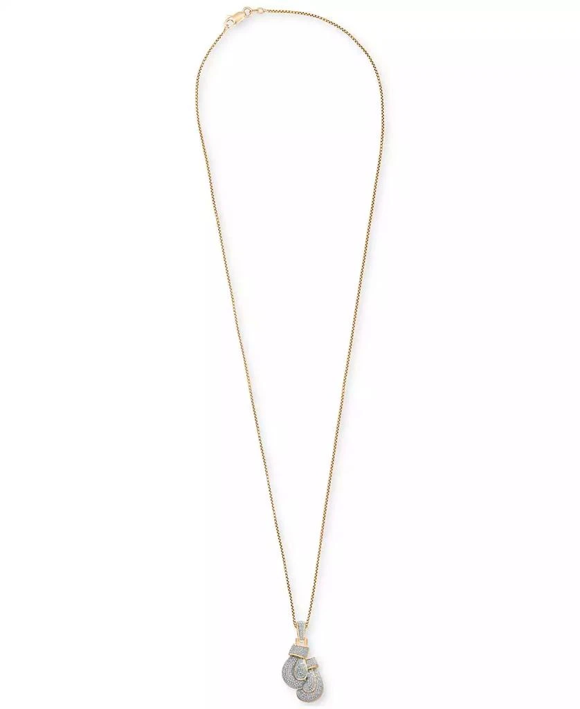 Macy's Men's Diamond Boxing Gloves 22" Pendant Necklace (1/2 ct. t.w.) in 14k Gold-Plated Sterling Silver 3
