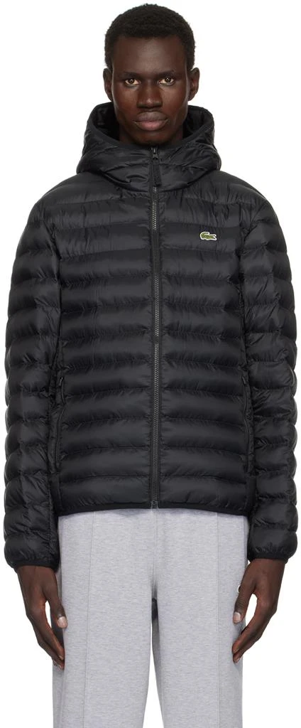Lacoste Black Zip Puffer Jacket 1