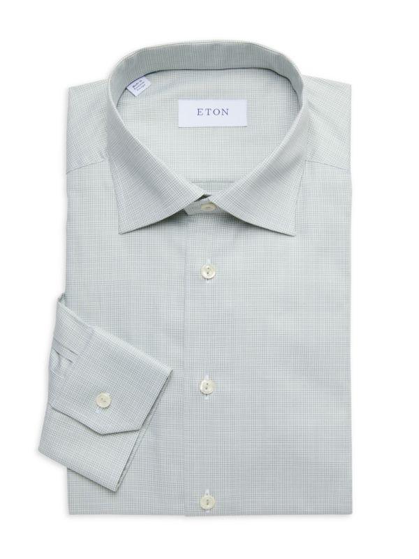 Eton Contemporary Fit Checked Dress Shirt