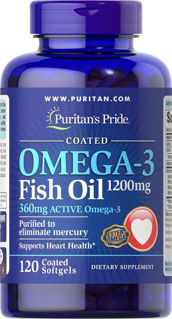Puritan's Pride Omega-3 Fish Oil 200 mg 120 softgel 1