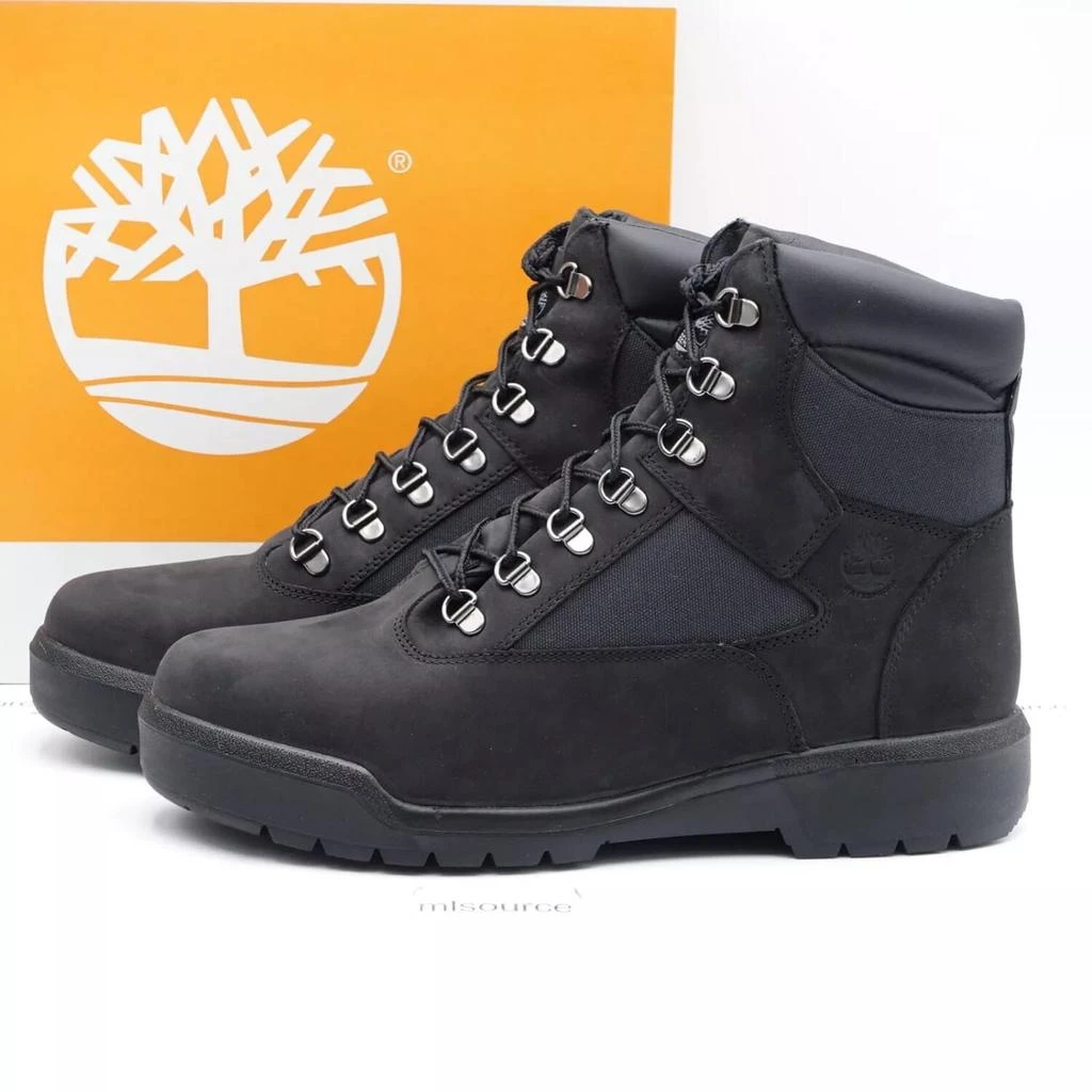 Timberland 6 Inch Waterproof Field Boot Black Nubuck  TB-0A17KC-001 Men's 2