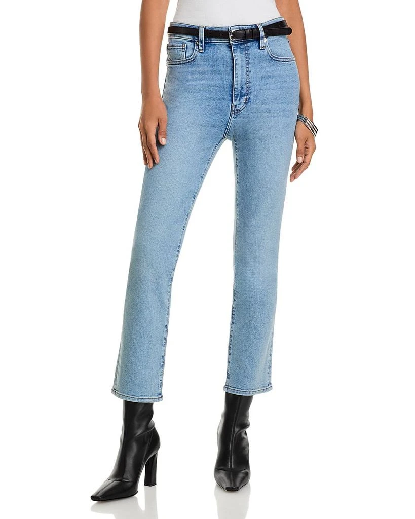 FRAME The Pencil High Rise Ankle Slim Jeans in Springs 1