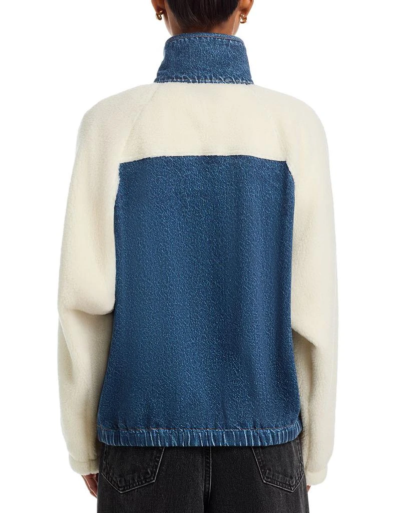 Rag 
Bone Miramar Fleece Cotton Terry Sherpa Pullover 4