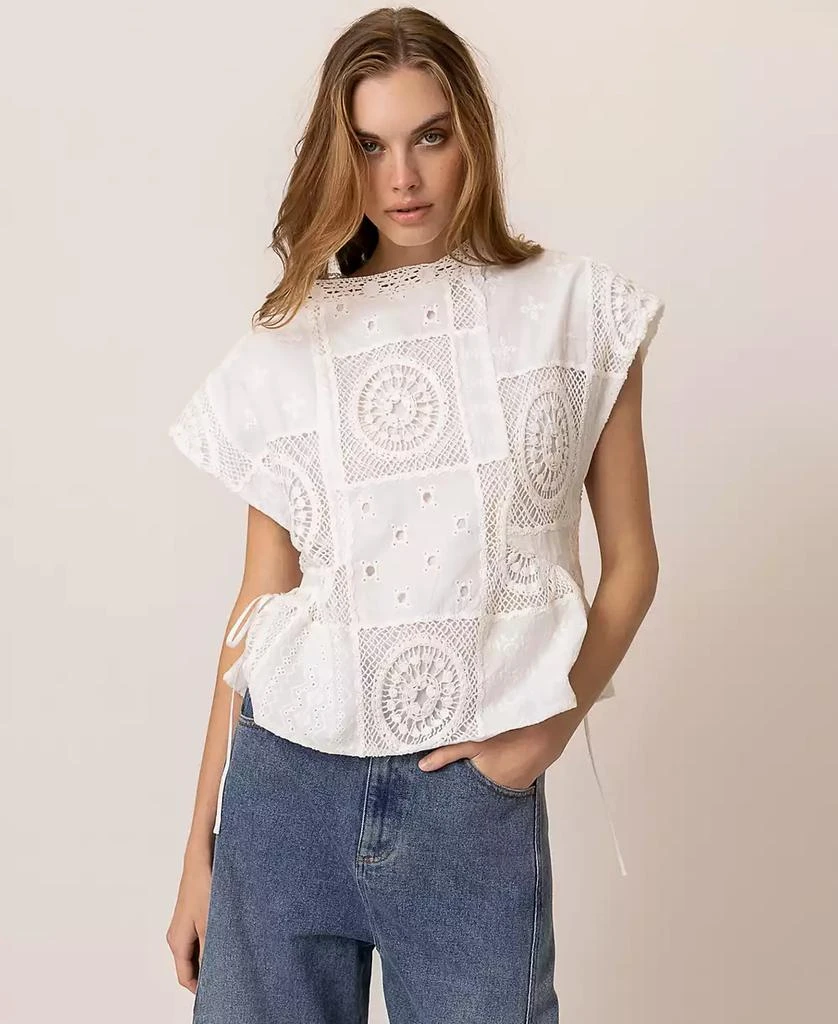 Line & Dot Women's Biva Cotton Round-Neck Tunic Top 1