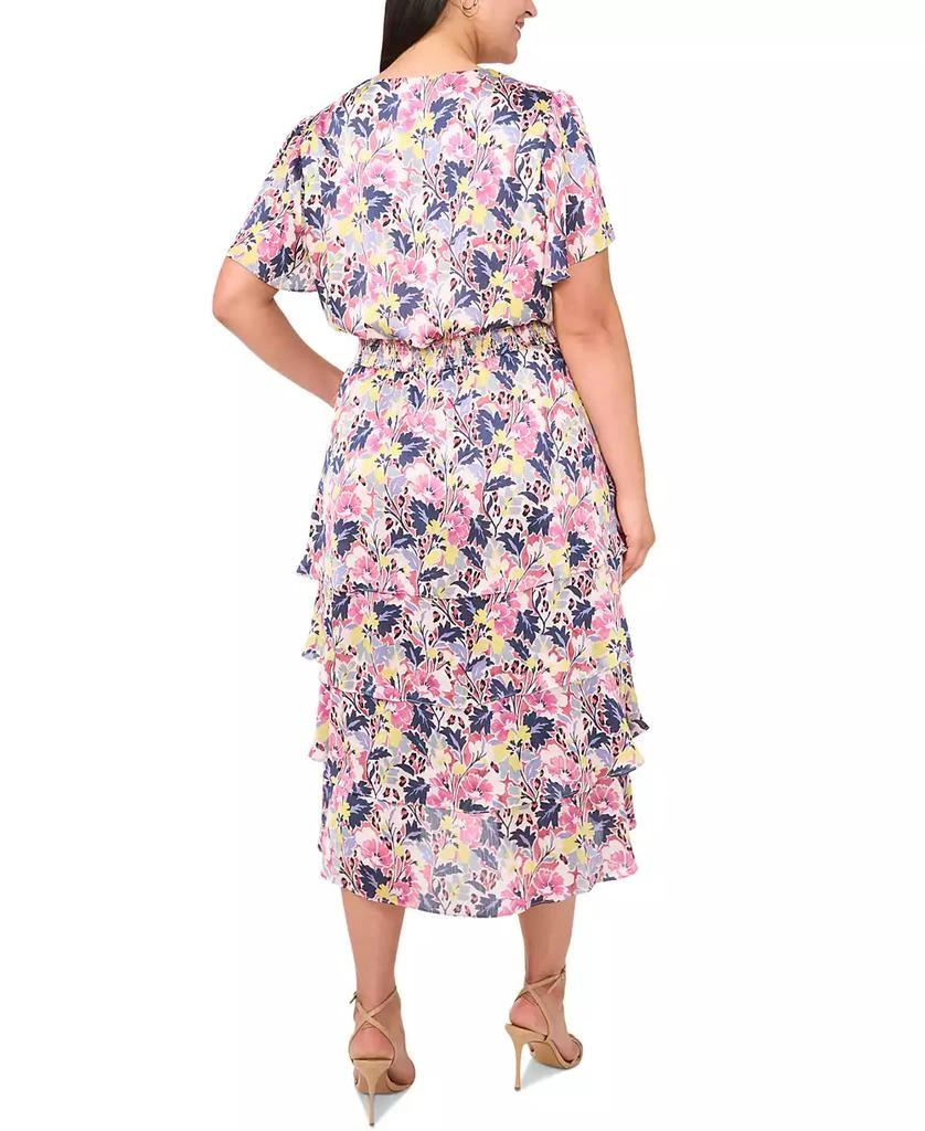 Vince Camuto Plus Size Floral-Print Surplice Tiered Maxi Dress 2