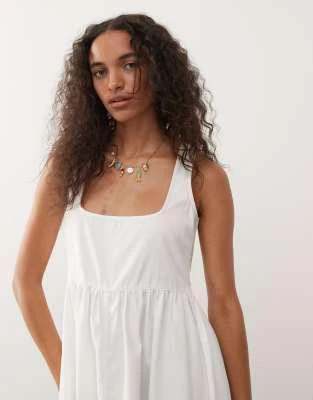 floaty denim dress Denim Bardot Midi Dress - Ladies Fashion Wear