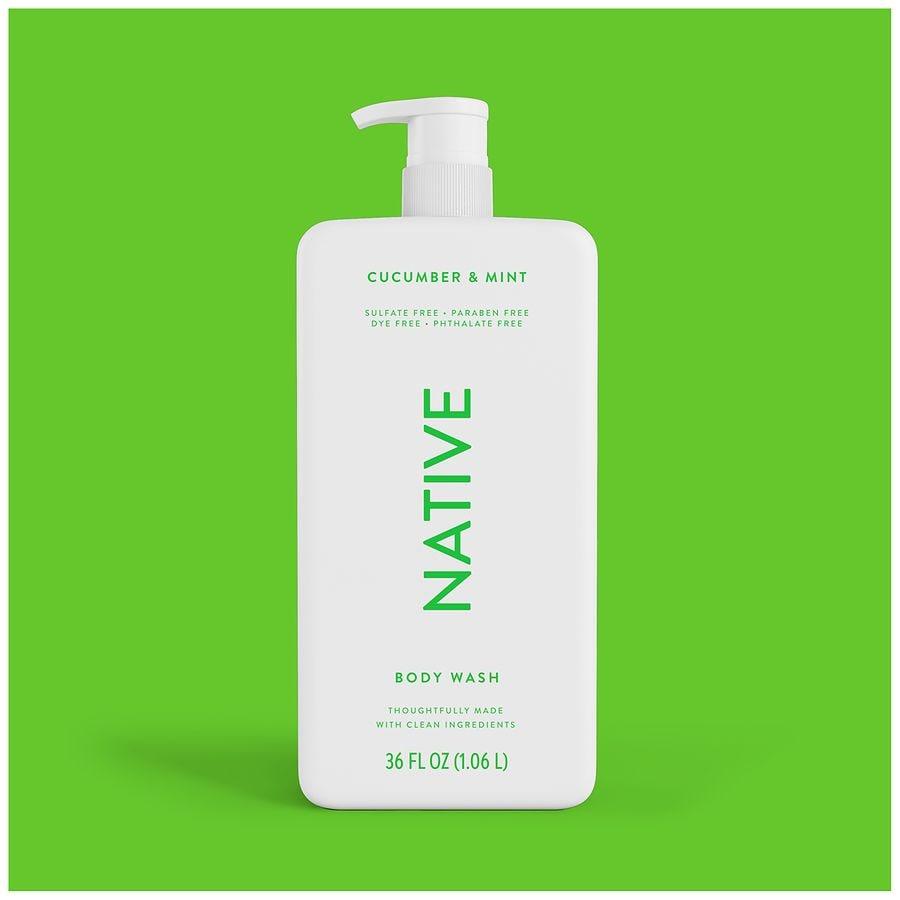 Native Body Wash, Sulfate Free, for Women and Men Cucumber & Mint
