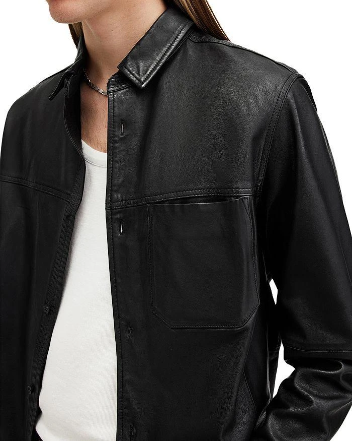 ALL SAINTS Compass Leather Shirt 4