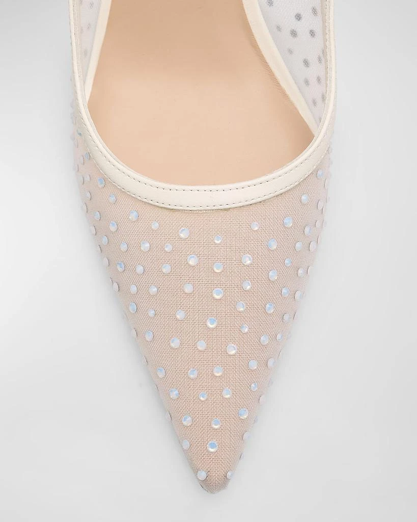 Stuart Weitzman Emilia Crystal Mesh Slingback Pumps 6