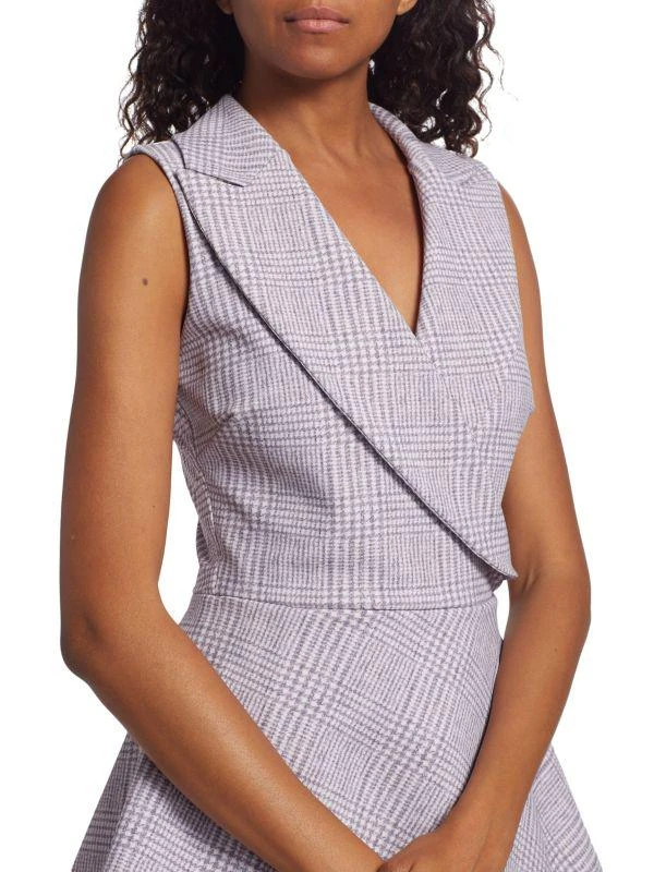 Chiara Boni Dominietta Plaid Peplum Dress 4