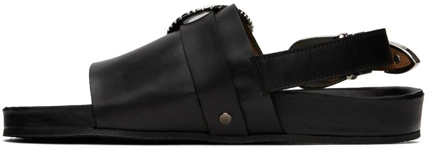 Toga Pulla SSENSE Exclusive Black Leather Sandals 3
