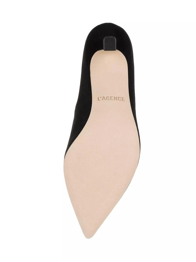 L'Agence Fleur 75MM Suede Pumps 6