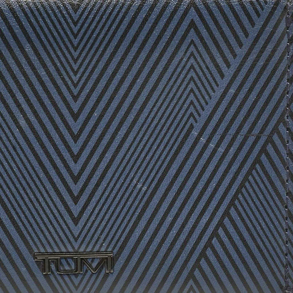 Tumi TUMI Blue/Black Printed Leather Gusseted Card Case 5