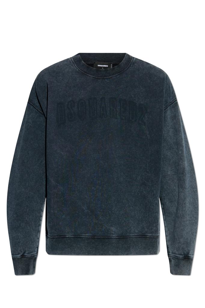 DSQUARED2｜ (Printed Scratch Cool Fit Crewneck Sweatshir DSQUARED2 Dsquared2 Printed Scratch Cool Fit Crewneck
