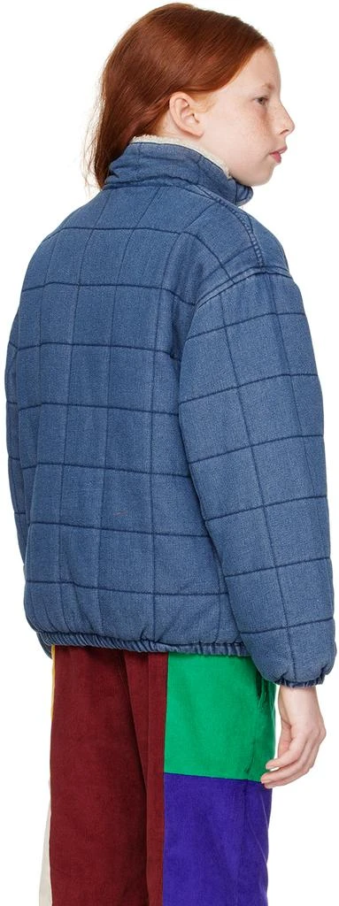 BOBO CHOSES Kids Blue B.C Vintage Quilted Denim Jacket 3
