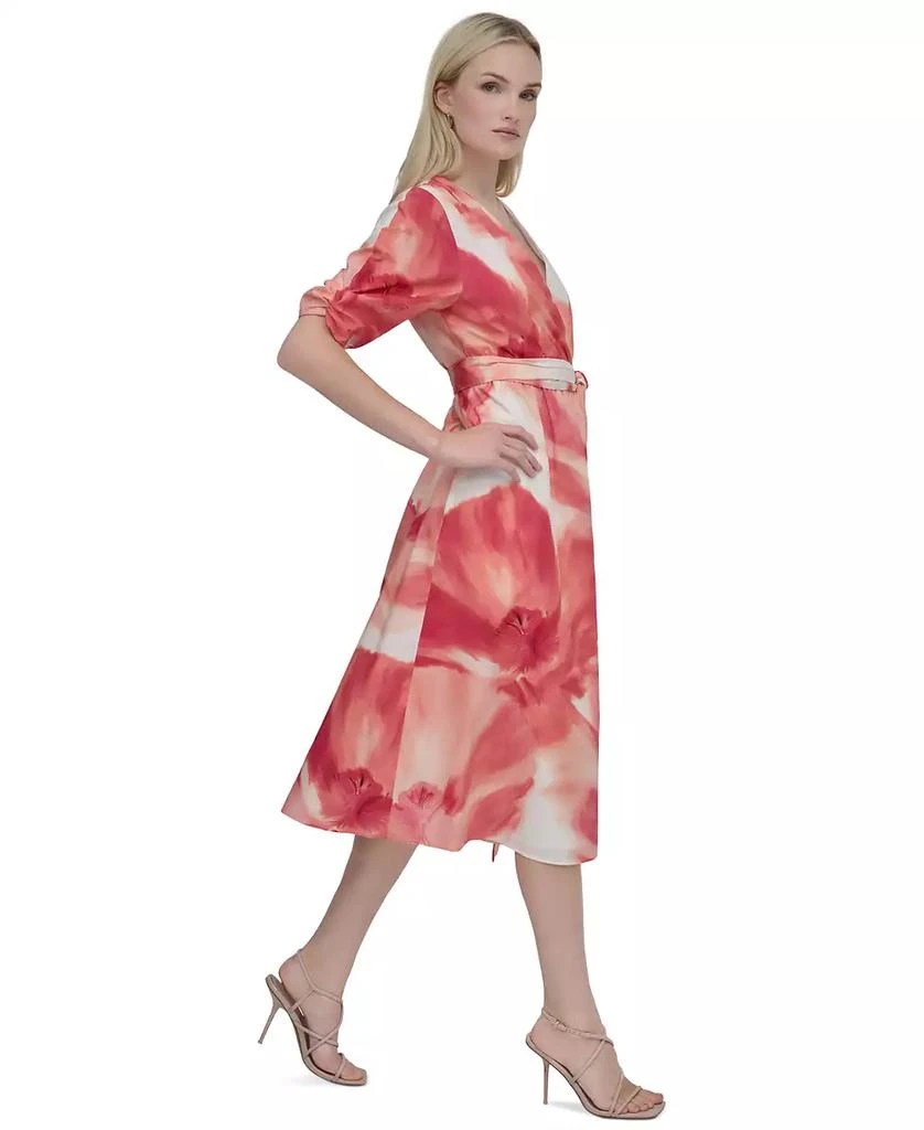 green emerald velvet dress Gilli Floral Surplice Dress