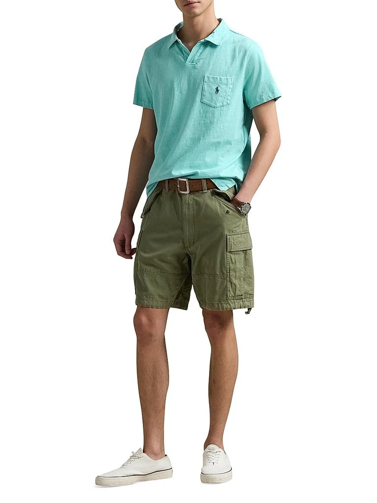 Ralph Lauren Cotton-Linen Johnny Collar Polo Shirt 2