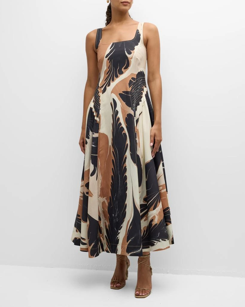 SIMKHAI Paola Printed Midi Dress 2