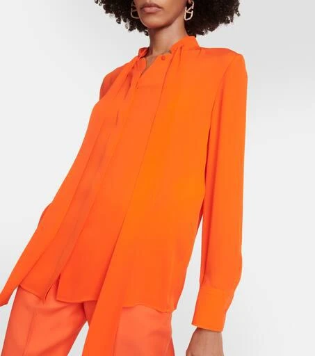 Valentino Scarf neckline silk shirt 6