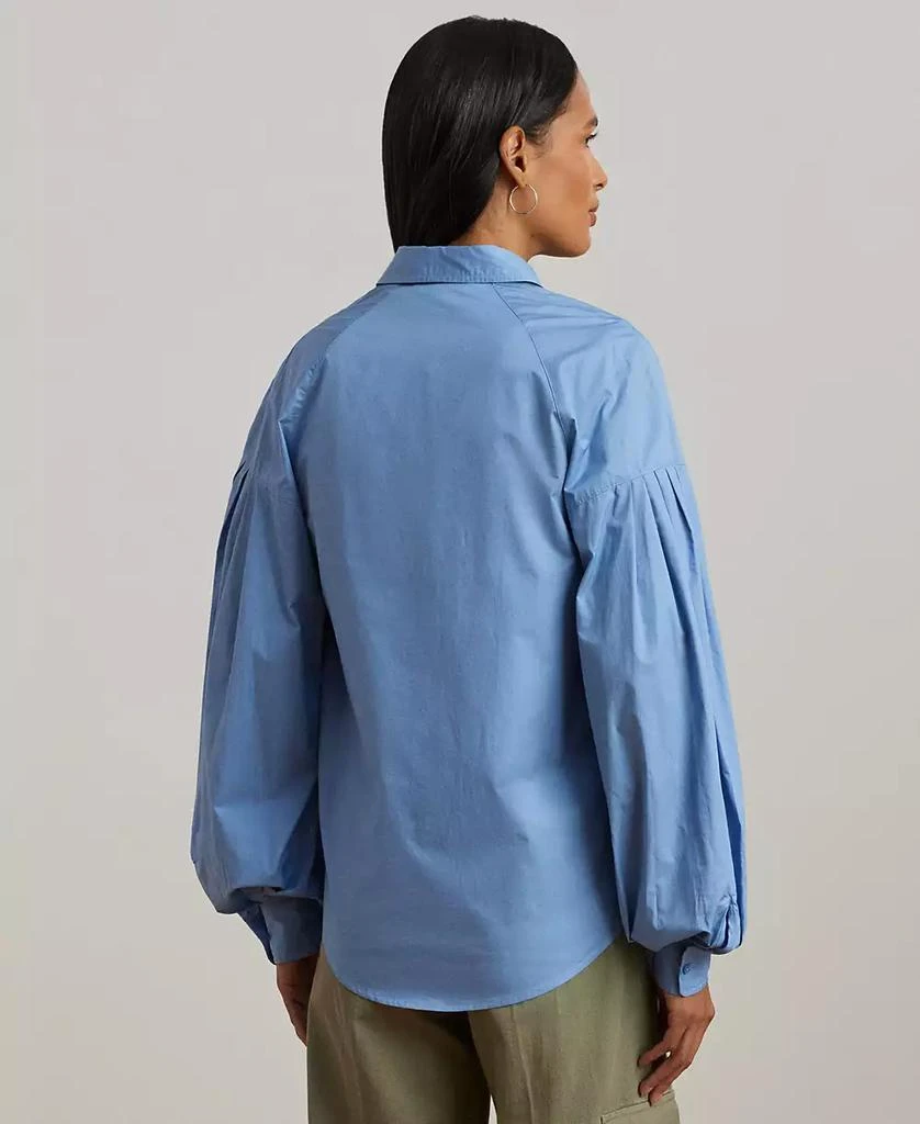 Ralph Lauren Women's Cotton Poplin Blouson-Sleeve Shirt, Regular & Petite 4