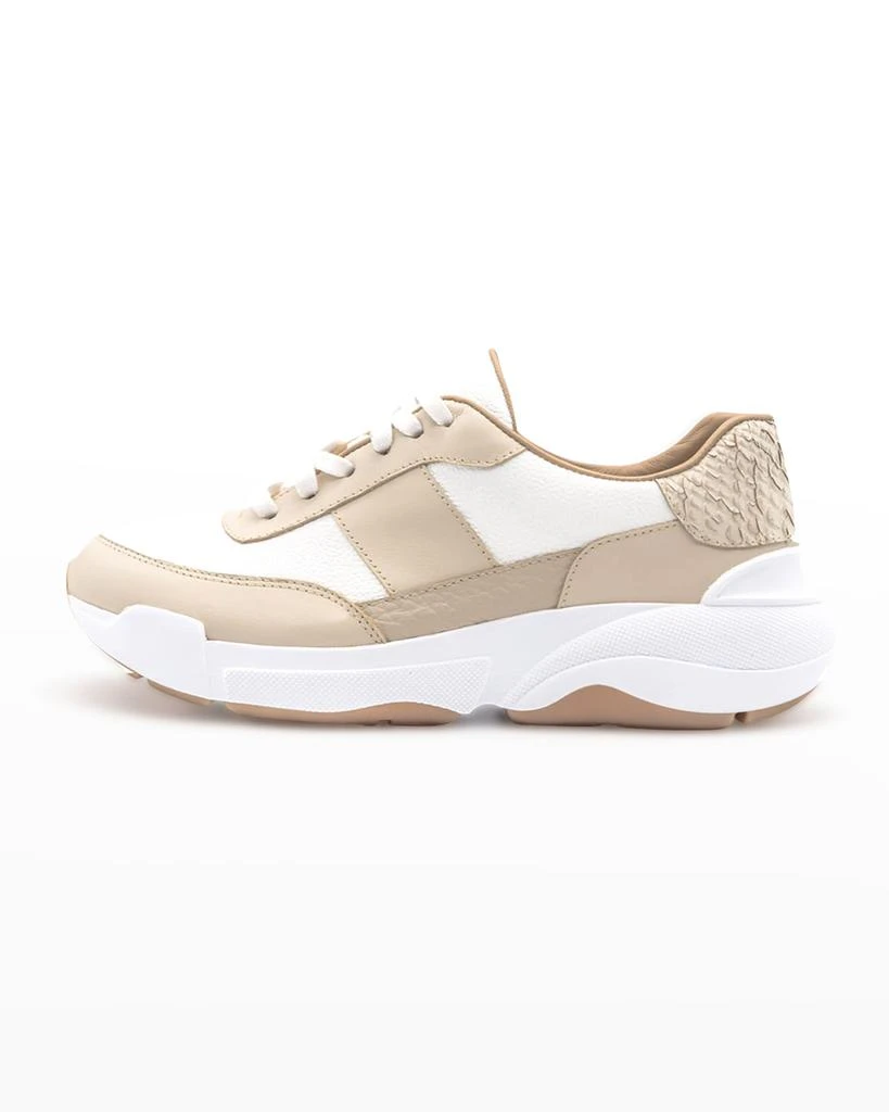 Kaanas Bowery Mixed Leather Runner Sneakers 1