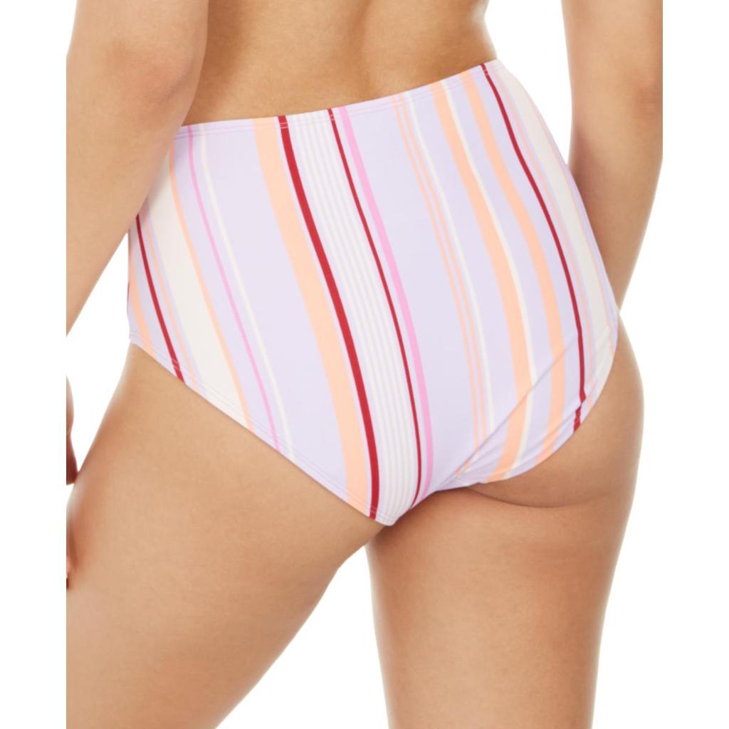Hula Honey Juniors Esplanade Womens Striped High Waist Swim Bottom Separates