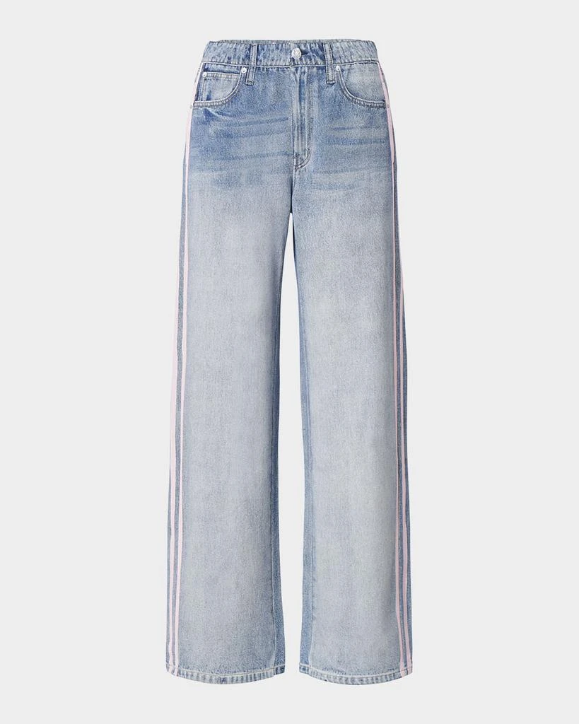 Rag 
Bone Miramar Terry Wide-Leg Track Jeans