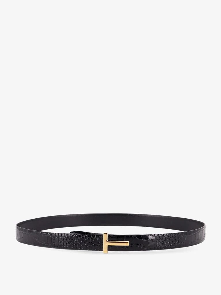 Tom Ford Reversible leather belt with crocodile-print 1