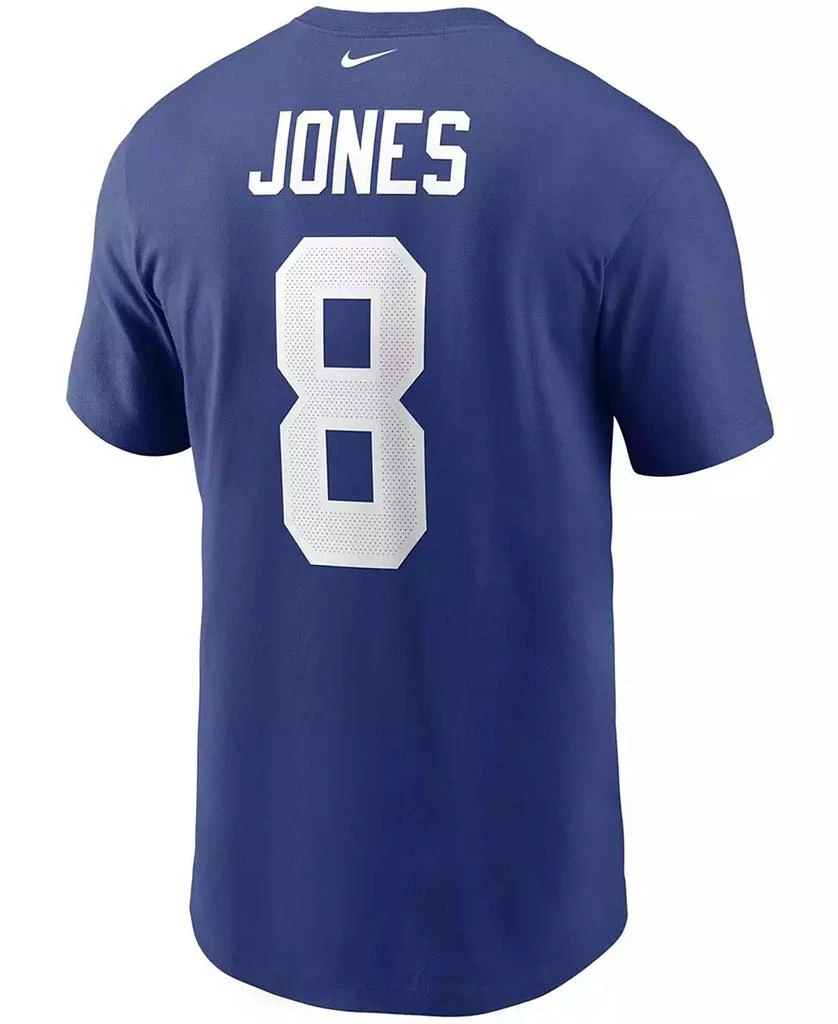 NIKE Men's Daniel Jones Royal New York Giants Name and Number T-shirt 3