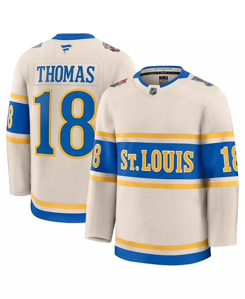 Fanatics Men's Robert Thomas Cream St. Louis Blues 2025 NHL Winter Classic Premium Player Jersey 1