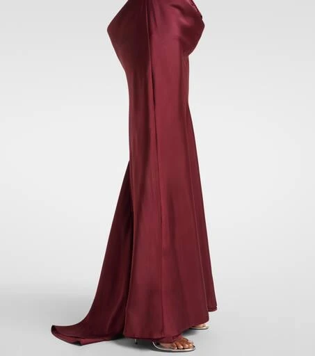 ROTATE Birger Christensen Embellished draped satin corset gown 5