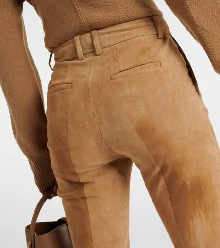 Joseph Coleman cropped suede straight pants 6