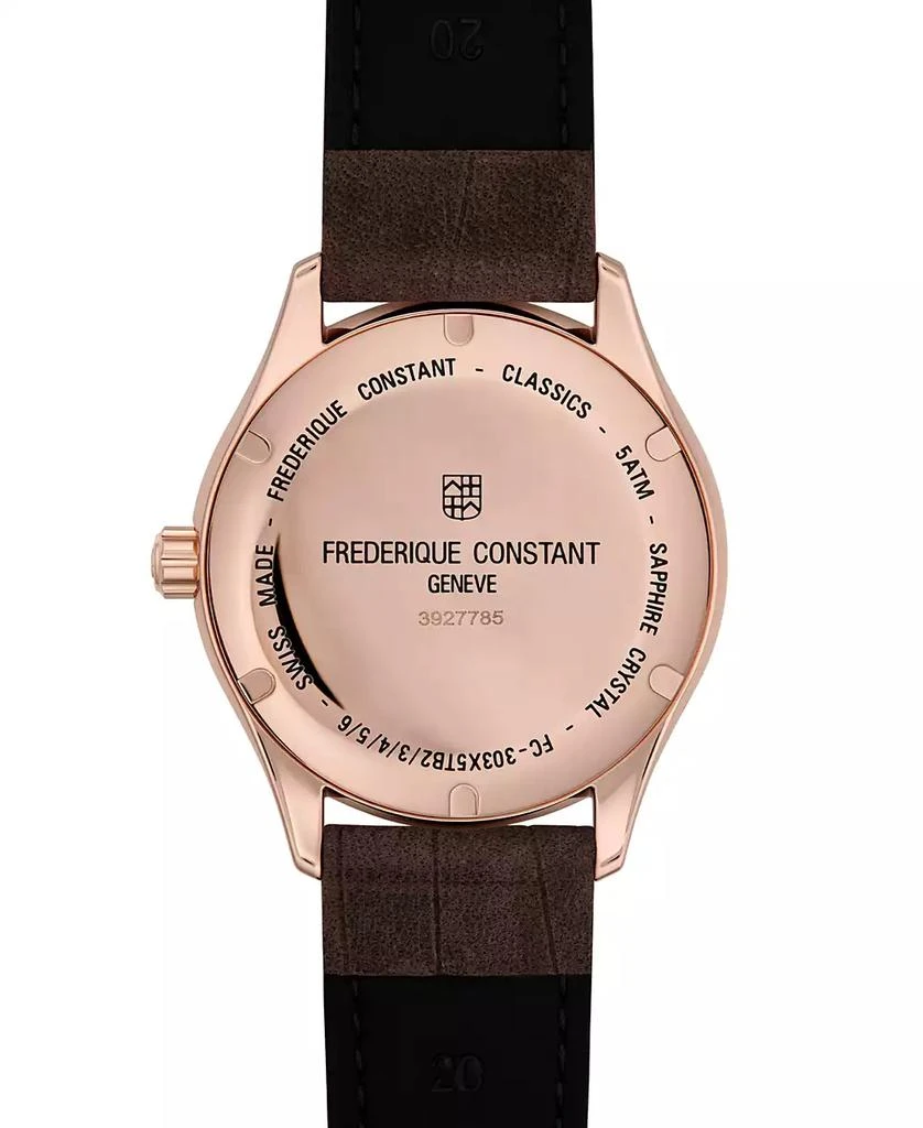 Frederique Constant Men's Swiss Automatic Classics Index Brown Leather Strap Watch 40mm 3