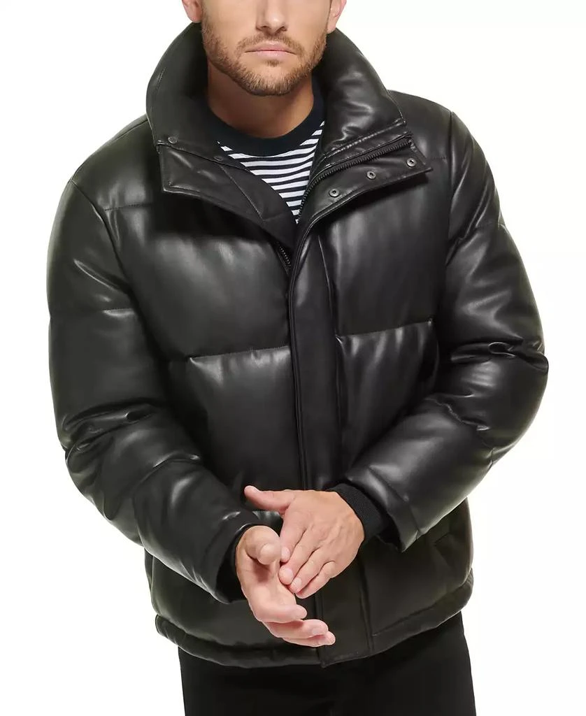 Calvin Klein Men's Faux Leather Classic Puffer Jacket 12