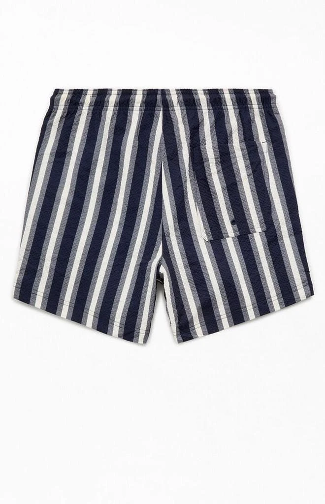 PacSun Boardwalk Striped Seersucker 4.5'' Swim Trunks 2