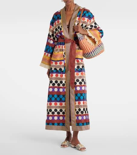 Valentino VLogo polka-dot leather-trimmed slides 3