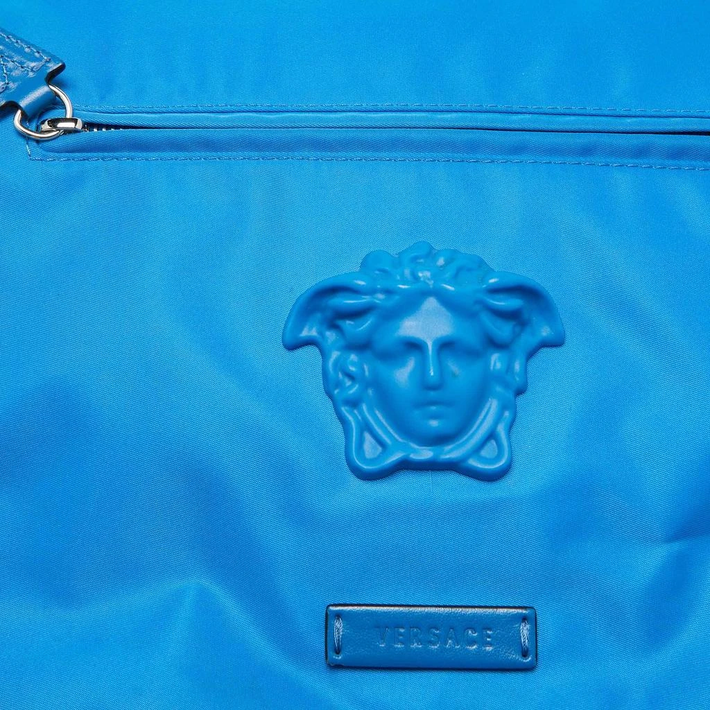 Versace Versace Blue Nylon La Medusa Flap Messenger Bag 6