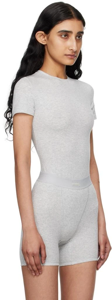 SKIMS Gray Cotton Jersey T-Shirt 2