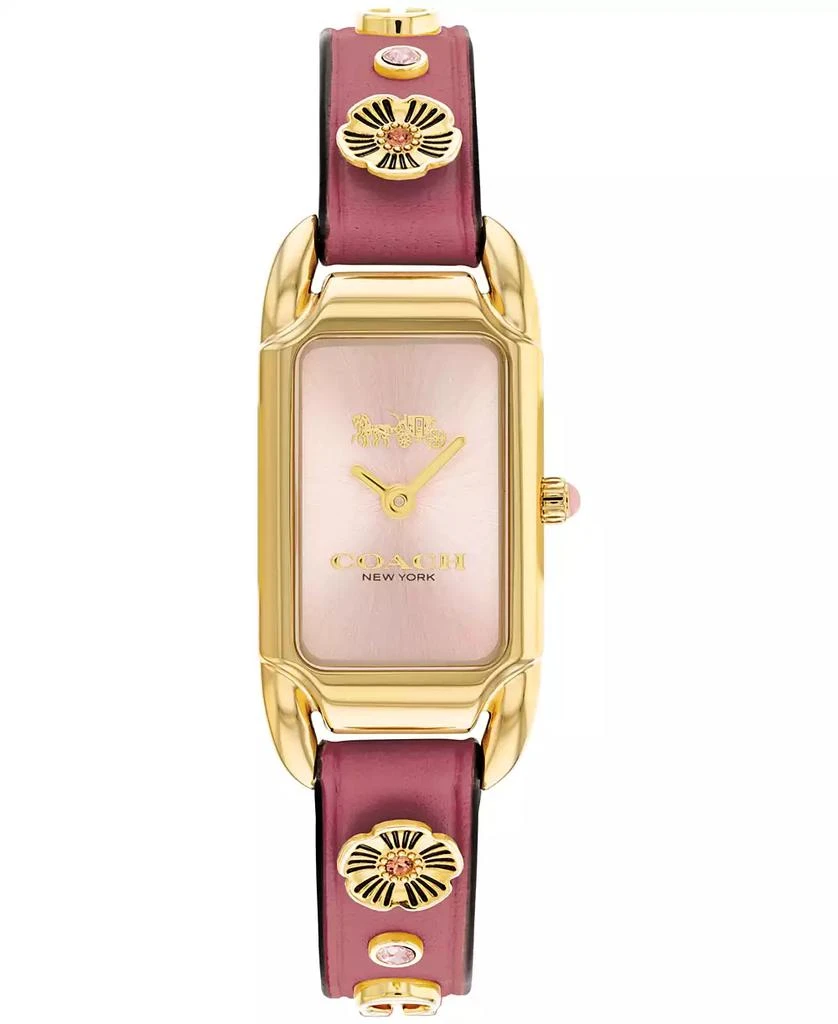 COACH Women's Cadie Quartz Blush Leather Strap Watch 17.5mm x 28.5mm 1