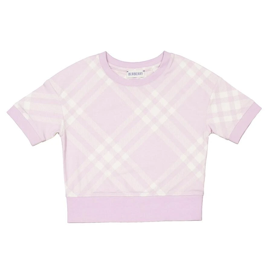 Burberry Burberry Kids Check Print Cotton Jersey T-Shirt, Size 6Y