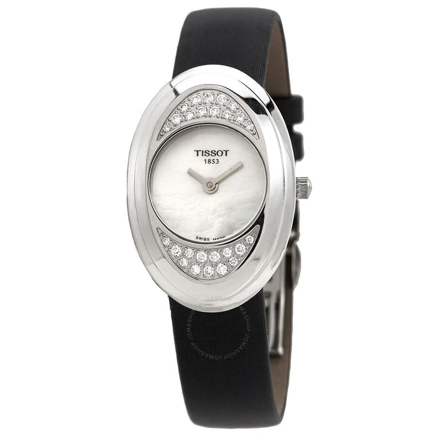 Tissot Open Box - Tissot T-Trend Mother Of Pearl Multi-colored Precious Stones Ladies Watch T03.1.325.80