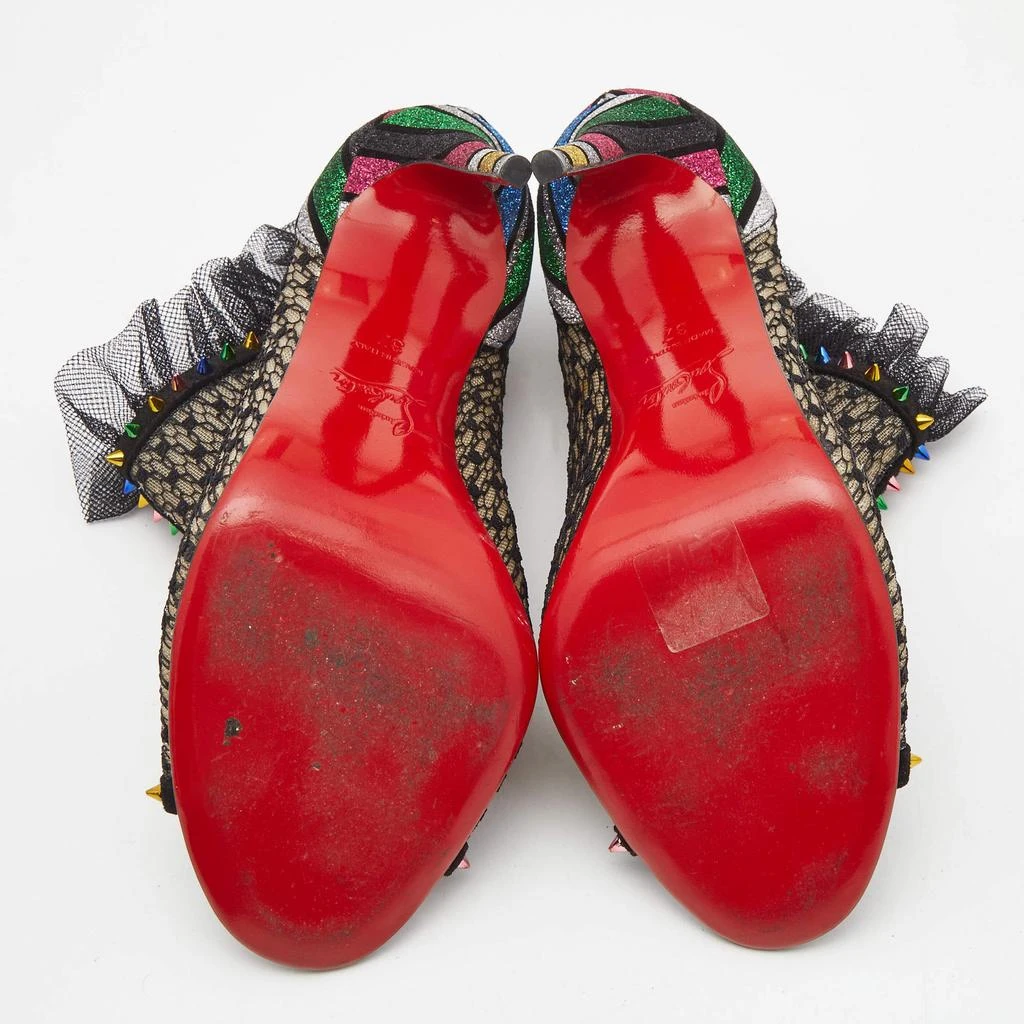 Christian Louboutin Christian Louboutin Multicolor Mesh and Lace Juliettra Ankle Boots Size 37 6